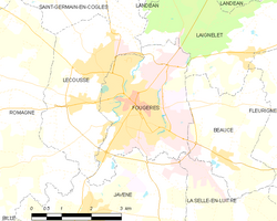 Map commune FR insee code 35115